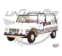 Norev – Voiture miniature – Citroën Méhari 2016 – 1:18 – Blanc/Bleu/Rouge – NV181805