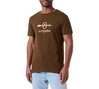 CITROËN O103078-M050 T-Shirt imprimé Large flèche & C24S pour Homme, Noir, Marron, Taille XXL, Dark Brown, XXL