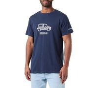 CITROËN T- Shirt Mehari Sketch&Story Stampa Larga & Logo Sullaica C24s, Bleu Profond, Medium Homme