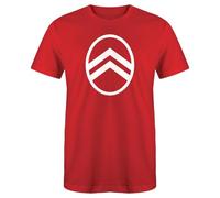 Citroën - Tee Shirt Modèle Corporate Rouge Homme - 100% Coton - Taille M - Design Sobre - Confort Optimal - Marquage Distinctif - Idée Cadeau pour Fans de Voitures - Produit Officiel de la Marque