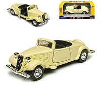 Citroën Traction Avant 11B Cabriolet Ouvert Beige Crème 1934-1957 env. 1/43 1/36-1/46 Welly Modèle de voiture