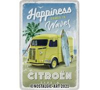 Citroen Type H - Happiness Est Fourni Vagues en Relief Métal Signe 300mm x 200mm