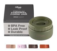 Citron Bocal alimentaire isotherme avec fermeture facile et fermeture sous vide pour aliments chauds ou froids, 250 ml