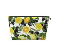 Citron et olive, Trousse de Toilette Trousse de Maquillage Sac à cosmétiques Trousse de Toilette de Voyage Portable