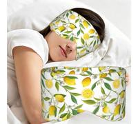 Citron Fruit Florals, Masque de sommeil pour la maison, les voyages et le travail posté, couvrant entièrement les yeux et bloquant la lumière