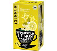 CUPPER Lot de 20 sachets de thé au citron au gingembre 50 g