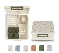 Citron Grande boîte à déjeuner avec bocal isotherme et soucoupe - Anti-fuite, sans BPA, idéale pour les repas quotidiens, 1900 ml