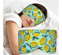 Citron jaune Abucaky, Masque de sommeil pour la maison, les voyages et le travail posté, couvrant entièrement les yeux et bloquant la lumière