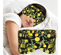 Citron jaune, Masque de sommeil pour la maison, les voyages et le travail posté, couvrant entièrement les yeux et bloquant la lumière