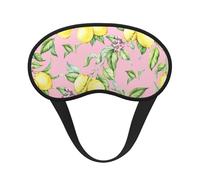 Citron jaune sur fond rose,Masques de sommeil occultants, cache-yeux couvrants, masques de sommeil anti-lumière