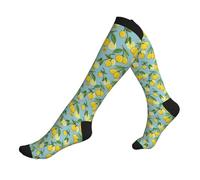 Citron Mignon F Chaussettes Haute 50Cm Cyclisme Chaussettes De Voyage Viaggio Chaussette Pour Grossesse Varices Travail Soutien