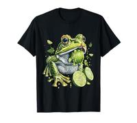 Citron vert grenouille imprimé animal aquarelle motif nature amant citron vert T-Shirt