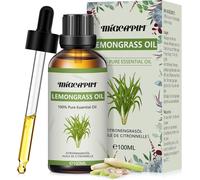 Citronella Essential Oil 100ml,Aromatherapy Essential Oil 100% Natural For Diffuser,Humidifier,Quality Lemongrass Oil For Refreshing,Mosquito Repellent