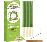 Citronnelle Encens,Encens Baton,Naturel Citronelle 120 Bâtonnets,Convient Pour La Maison,L'intérieur,L'extérieur,Le Jardin,La Terrasse Et Le Camping