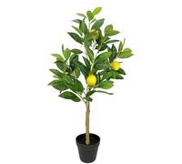 Citronnier en pot artificiel - Plante décorative - Arbre fruitier en pot - Plante d'agrumes - Branche de citron - Plantes artificielles - Plantes d'intérieur - Décoration pour salon, cuisine, bureau -