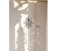 CitroSun Evil Eye Hamsa Hand Rainbow Maker,Vitrail Chakra Light Catcher,Prism,Home Garden Decoration - Type suncatcher MS6548