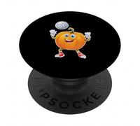Citrouille Amusante Jouant au Volleyball Halloween Team Club PopSockets PopGrip Adhésif