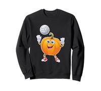 Citrouille Amusante Jouant au Volleyball Halloween Team Club Sweatshirt