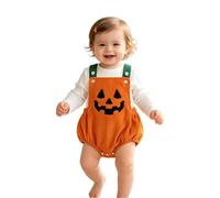 Citrouille Costume Halloween pour Bébé Salopette en Velours Côtelé | Body Bouffant pour Halloween Déguisement Décontracté avec Bretelles Réglables à Boutons pour Les événements de Cosplay