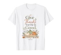 Citrouille d'automne chrétienne, psaume, Gratitude, Foi, Citation T-Shirt Graphique avec Valeur