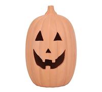 Citrouille décorative en terre cuite de 30 cm - Décoration d'Halloween avec lueur effrayante - Pour intérieur/extérieur