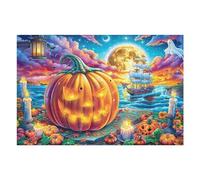 Citrouille d'halloween 1000 Pièces Puzzle Expert Confirmé en Carton sans Déformation Très Difficile Décoration Murale Collection Cadeau Fête des Pères Premium 1000 PCS