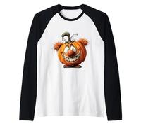 Citrouille d'halloween Clown Sourire Cheveux Nez Bottes Manche Raglan