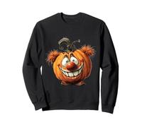 Citrouille d'halloween Clown Sourire Cheveux Nez Bottes Sweatshirt