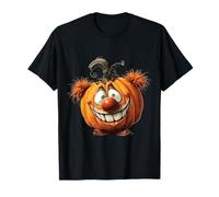 Citrouille d'halloween Clown Sourire Cheveux Nez Bottes T-Shirt