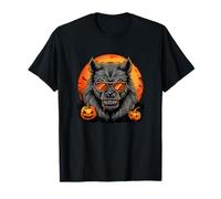 Citrouille et Loup-Garou avec Lunettes de Soleil pour Un Look Sauvage T-Shirt