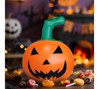 Citrouille Gonflable Halloween Géante Éclairée, Lanterne Gonflable de Citrouille avec Éclairage pour Arche, Jardin, Pelouse, Intérieur & Extérieur, Décoration Fête Maison Halloween (M-1PC)