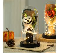 Citrouille Halloween Holz Sorcière Résurrection Figurine Artisanat Décoration de bureau pour fête de vacances Figurines d'Halloween en résine (C, 11 x 21,5 cm)