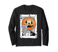 Citrouille King of Hearts Jack-o-Lantern Poker Face Manche Longue