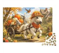 Citrouille Lapin Poney 1000 Pièces Mini Puzzle pour Famille Difficile | 52x38cm Carton Décor De Salon Coupe Précise Cadeau D'anniversaire Relaxation