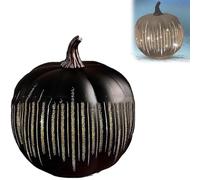 Citrouille Lumineuse Étoilée LED - Décoration Halloween avec Minuterie, Halloween Pumpkin Nights Light | Lanterne Résine Clair de Lune pour Chambre & Couloir | Idée Cadeau Fête (Noir S)