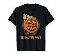 Citrouille musicale d'Halloween His Masters Voice pour hommes, femmes, enfants T-Shirt