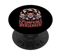 Citrouille mythologique Viking - Berserker Nordique d'halloween PopSockets PopGrip Adhésif