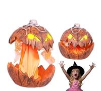 Citrouille parlante animée - Décoration d'Halloween effrayante avec mécanisme de levage et bouche parlante extensible