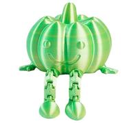 Citrouille pour décoration de récolte, Halloween, Statue de citrouille 3D articulée assise, pour amoureux l'été, l'automne, la maison, le jardin, plateau à plusieurs niveaux (Green, One Size)