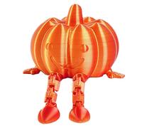 Citrouille pour décoration de récolte, Halloween, Statue de citrouille 3D articulée assise, pour amoureux l'été, l'automne, la maison, le jardin, plateau à plusieurs niveaux (Gold, One Size)