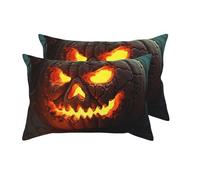 Citrouille Retenue par Le Tombeau Housse De Coussin Lot De 2 Décoratives Taies D’Oreiller Polyester Housse Coussin pour Maison Voiture Chaise 40X60Cm