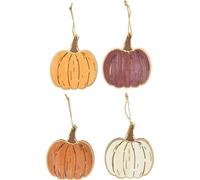 Citrouille Set de pendentifs en bois Décoration d'automne Décorations à suspendre 14,5x13cm Couleurs d'automne Suspensions en jute 8 pièces