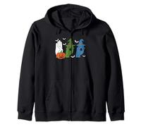 Citrouille sorcière d'halloween Boo Hands Sign Language Pride ASL Sweat à Capuche