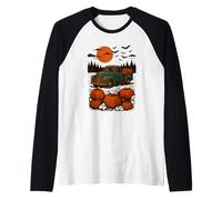 Citrouille Truck Under Harvest Moon Manche Raglan