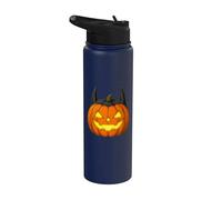 Citrouille vintage Halloween Jack-o-Lantern pour enfants Stainless Steel Insulated Water Bottle