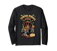 Citrouille Zombies from Outer Space Halloween Alien Graphic Manche Longue