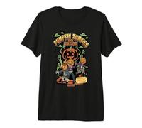 Citrouille Zombies from Outer Space Halloween Alien Graphic T-Shirt Haut de Gamme
