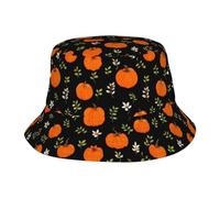 Citrouilles Amusantes pour Thanksgiving Et Halloween Homme Femme Chapeau De Pêcheur Coupe-Vent Casquettes Visières Pliable Bucket Hat pour Été Voyage Plage Vacances