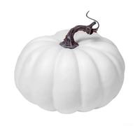 Citrouilles artificielles pour Halloween et décoration d'automne, 17 cm, 14 x 17 cm Simulation de grands modèles de citrouille (citrouille blanche)