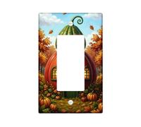 Citrouilles - Couvercle d'interrupteur à bascule unique - Automne - Pour porte et fenêtre - Orange - Taille standard - Décoration pour salon, chambre à coucher, maison et bureau